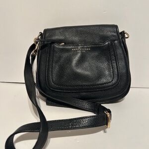 Vintage Marc Jacobs New York Women's Black Pebbled  Leather Crossbody Purse